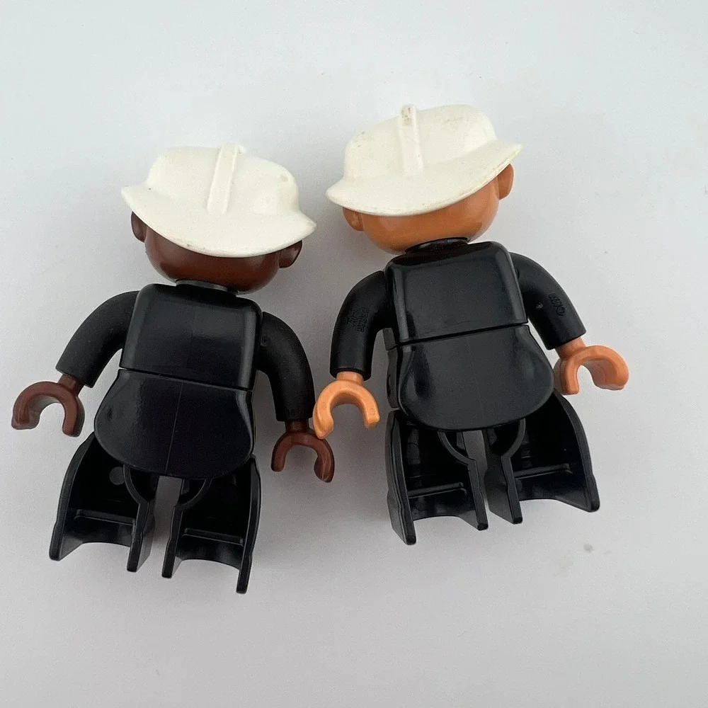 LEGO DUPLO Figures Lot of 2 – Uniformed Characters w/ White Helmets